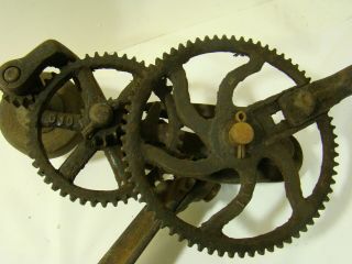 Antique Vintage Old Tools Hand Crank Bench Grinder 1902 patent by Landis 2