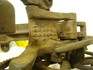 Antique Vintage Old Tools Hand Crank Bench Grinder 1902 patent by Landis 3