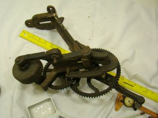 Antique Vintage Old Tools Hand Crank Bench Grinder 1902 patent by Landis 4