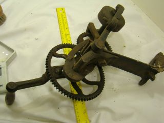 Antique Vintage Old Tools Hand Crank Bench Grinder 1902 patent by Landis 5
