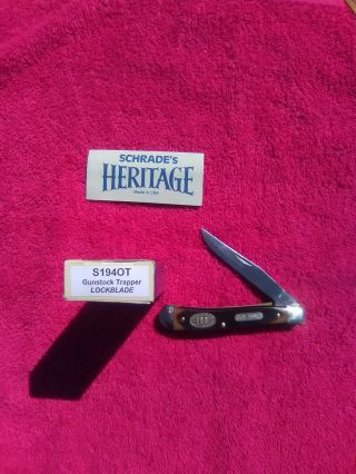 Vintage Schrade 100 anniversary 1904 - 2004 end of company Old Timer Knife S194OT 2