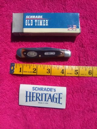 Vintage Schrade 100 anniversary 1904 - 2004 end of company Old Timer Knife S194OT 6