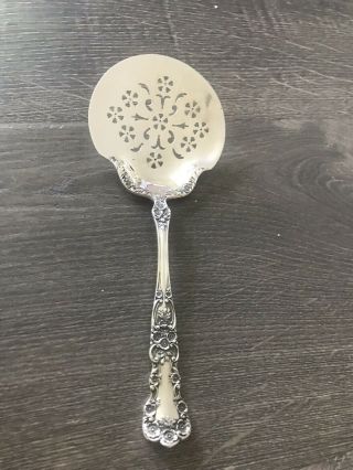 Vintage Gorham “buttercup” Pattern Very Scarce Sterling Solid Pierced Spoon