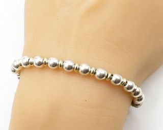 Silpada 925 Sterling Silver - Vintage Metal Bead Detail Bracelet - B1718