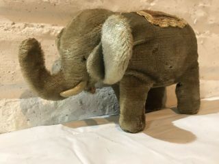 Vintage Elephant Wind - Up Toy Made In Japan Walking Cloth On Tin 6x4 "