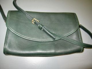Coach Vintage Hunter Green Bag 9945 Exc Cond Cross Body Shoulder Made in USA 2