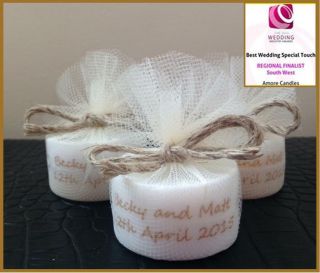 Personalised Vintage Style Tealight Candles Wedding Favours (Set of 225) 3