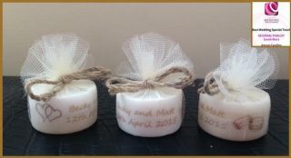 Personalised Vintage Style Tealight Candles Wedding Favours (Set of 225) 4