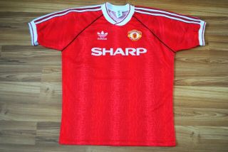 Manchester United 1990/1991/1992 Home Football Shirt Jersey Adidas Vintage 42/44