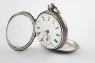 Vintage Gents.  925 Sterling Silver Fusee Pocket Watch Key - Wind (133g)