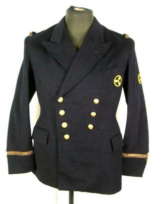 Ww2 Wwii French Navy France Marine Officer Deck Jacket Tunic