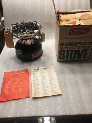 Vintage Coleman 502 - 700 Sportster Camping Stove,  Instructions 11/76