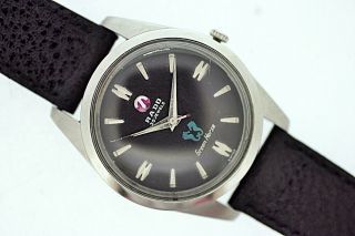 VINTAGE RADO GREEN HORSE ROUND SS THICK LUGS AUTOMATIC DW550 WATCH $1 2