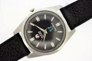 VINTAGE RADO GREEN HORSE ROUND SS THICK LUGS AUTOMATIC DW550 WATCH $1 3