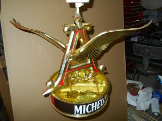 Vintage Rare Michelob Beer Eagle Rotating Light Up Sign 27 " Tall,  22 " Across