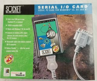 Vintage Socket Serial I/o Card Serial Pc Card For Windows Ce,  9x Nt