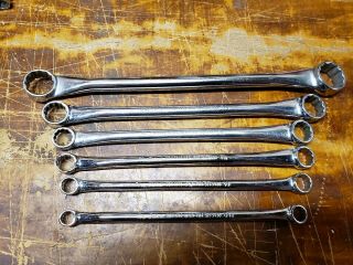 Vintage Snap On 6 Piece 12 Point Sae Double Box End Wrench Set 7/16 - 15/16 Xdh