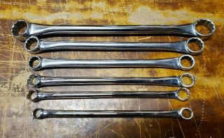 Vintage Snap On 6 Piece 12 Point SAE Double Box End Wrench Set 7/16 - 15/16 XDH 2