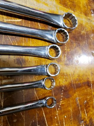 Vintage Snap On 6 Piece 12 Point SAE Double Box End Wrench Set 7/16 - 15/16 XDH 3