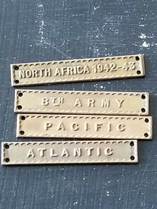 Wwii Canada British War Star North Africe 8th Army,  Badge Medal Bar Set X4