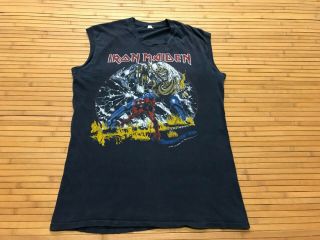 Medium - Vtg 1982 Iron Maiden The Number Of The Beast World Tour 80s T - Shirt Usa