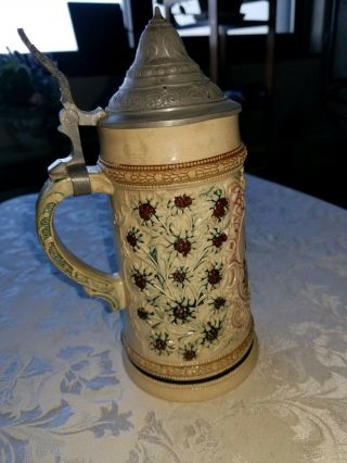 Vintage German Beer Stein Mug 0.  5 L