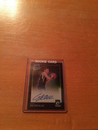 Grayson Allen Optic Rated Rookie Black Auto 1/1 On Card Rare Only 1 Made