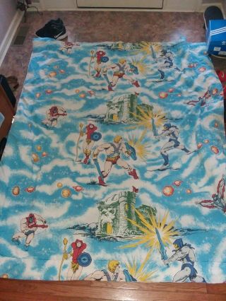 Vtg 1983 He - Man Masters Of The Universe Comforter Blanket Quilt Skeletor 66×80 "