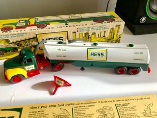 1964 Hess Tanker Truck,  Funnel,  Box,  Paperwork,  Authentic,  Collectible,  Rare