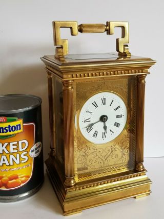 Large Antique Style Solid Brass Chiming Carriage Clock Charles Frodsham London