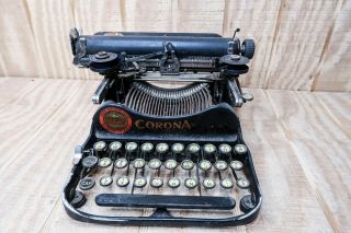 Vintage Corona No 3 Bank Folding Portable Typewriter Or Restoration