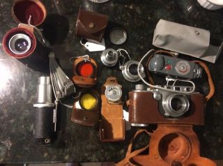 Leica Vintage Rangefinder Camera And Accessories -