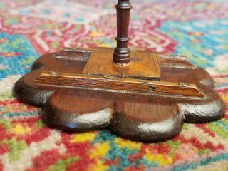 Antique Vintage Dollhouse Miniature Artisan Scalloped Edge Tilt Top Table 1:12 10