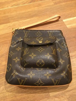 Vintage Louis Vuitton Partition Bag Clutch Wristlet Pochette Handbag Monogram