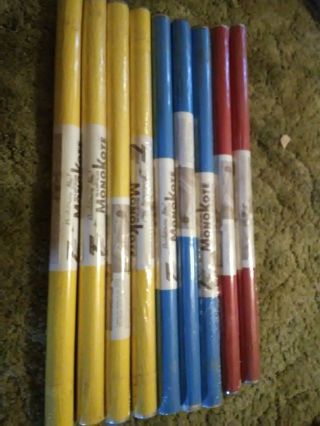 Vintage Monokote Covering Full Roles Primary Colors 9 Rolls