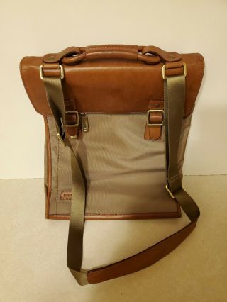 Vtg Hartmann 16 " X 12 " X 5 " Ballistic Nylon & Leather Shoulder Bag