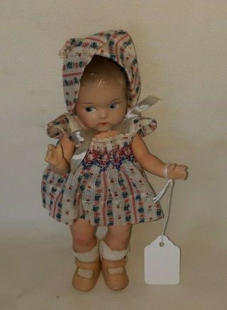Vintage Composition Vogue Toddles Doll Ginny All Orig.  Minty $72.  99