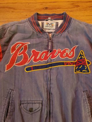 Vintage Atlanta Braves Mirage MLB Authentic Merchandise Heavy Jacket Size XL 4