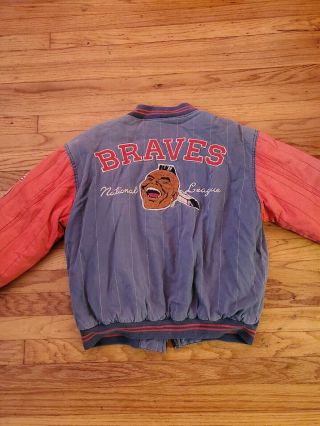 Vintage Atlanta Braves Mirage MLB Authentic Merchandise Heavy Jacket Size XL 8