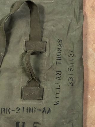WW2 US Army Canvas Duffel Bag 1944 Veteran Named Thomas Duffle 4