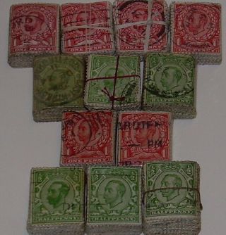 Gb 1911 Downey Head Kg5.  600 Stamps Cv£1000,  Vintage Kiloware Bundles