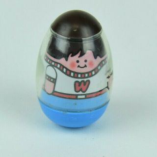 Vintage Hasbro Weeble " W " Boy 1973 Weebles Wobble But They Dont Fall Down