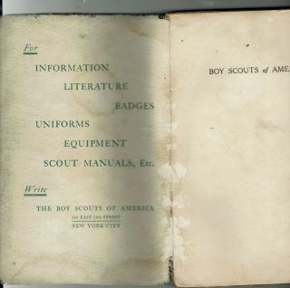 RARE 1910 BOY SCOUT HANDBOOK 2 AUTHORS - - VARIATION 2 109 YEARS OLD 5