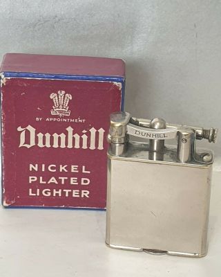 Vintage " The " Dunhill Petrol Lighter Boxed