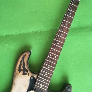 Custom Antique Electric Guitar Handmade Alder Body Black Panel 6