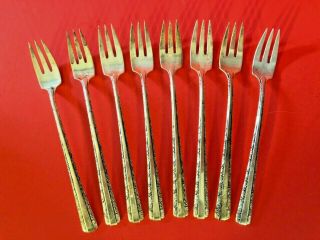 8 Towle Candlelight Sterling Silver Cocktail Forks 5 5/8 " No Monogram - 147 Grams