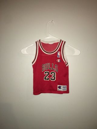 Vintage Champion Michael Jordan Chicago Bulls Toddler Jersey 90s 3t Rare