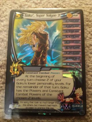 Dragon Ball Z Dbz Ccg Tcg 152 Goku,  Saiyan 3 Lv5 Ultra Rare Limited Card