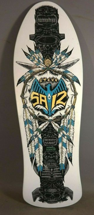 Nos 1987 Vintage Powell Peralta Indian Feathers Steve Saiz Totem Skateboard Deck