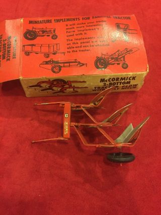 Vintage Mccormick 3 - Bottom Tractor Plow Toy Eska Company